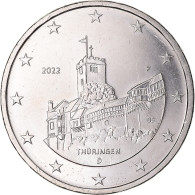 Allemagne, 2 Euro, Thuringe, 2022, Munich, Error Monometallic, SPL+ - Variétés Et Curiosités