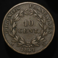 France, Louis-Philippe I, 10 Centimes, 1841-A, Guadeloupe, Bronze, TTB (EF), KM#13, Lec.316 - Colonies Générales (1817-1844)