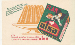 BU 2663 /   BUVARD  FLAN  ALSA  LEVURE ALSA   ( 21,00 Cm X 13,50 Cm) - Süssigkeiten & Kuchen