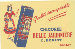 BU 2676 /   BUVARD   CHICOREE BELLE JARDINIERE C. BERIOT     ( 21,00 Cm X 13,50 Cm) - Koffie En Thee