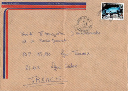 NOUVELLE CALEDONIE SEUL SUR LETTRE AVION POUR LA FRANCE 1983 - Cartas & Documentos