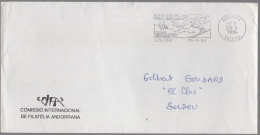 ANDORRA - ANDORRE - 1994 - Lettre En Franchise + Flamme - CIFA - Viaggiata Da Soldeu Per Soldeu - Brieven En Documenten