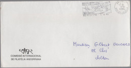 ANDORRA - ANDORRE - 1994 - Lettre En Franchise + Flamme - CIFA - Viaggiata Da Pas De La Casa Per Soldeu - Covers & Documents