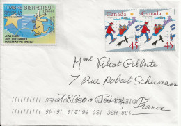 Lettre Du 16/12/1996 Avec Deux Timbre Noël (oblitération Hors Timbres) - Briefe U. Dokumente