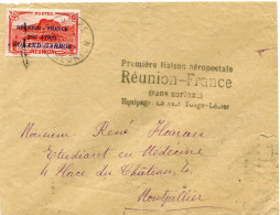 REUNION LETTRE AVEC CACHET "PREMIERE LIAISON AEROPOSTALE REUNION-FRANCE....." DEPART LA RIVIERE 27-1-37 REUNION POUR.... - Briefe U. Dokumente