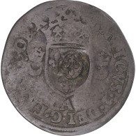 Monnaie, France, Henri II, Douzain Aux Croissants, 1550, Paris, Contremarque - 1547-1559 Heinrich II.