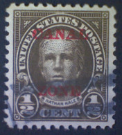 United States (Canal Zone), Scott #70, Used(o), 1925, Nathan Hale, ½¢, Olive Brown - Kanalzone