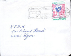 MONACO SEUL SUR LETTRE POUR LA FRANCE 1984 - Lettres & Documents