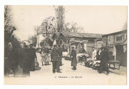 CP  HAUTS DE SEINE - CLAMART - LE MARCHE - ECRITE EN 1904 - Marchés