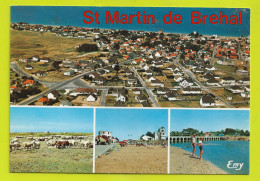 50 SAINT MARTIN DE BREHAL N°12503 En 4 Vues Pêcheurs à La Ligne Vue Générale Moutons VOIR DOS - Brehal