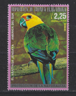 Guinea Ecuatorial Used ; Papegaai Perroquet Perruche Parrakeet Parrot Papagayo Cotorra Parkiet Vogel Bird Ave Oiseau - Pappagalli & Tropicali