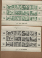 3 FEUILLETS  DE 12 VIGNETTES DENTELEES - III E EXPO PHILATELIQUE DE LA VILLE DE PARIS -AIDE AUX MUSICIENS - - Briefmarkenmessen