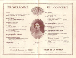 Programme Du Concert 21 X 27 Cm "La Solidarite Des Charentes" Paris Madame Veyret Bal De Nuit Veurgonzat 1930 - Programs