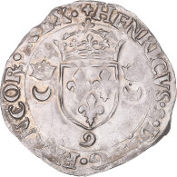 Monnaie, France, Henri II, Douzain Aux Croissants, 1552, Rennes, SUP, Argent - 1547-1559 Enrique II