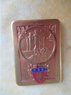Médaille De Table  /Ville De VINCENNES Avec écusson  émaillé/Vue Du FORT / Bronze Doré/ Vers 1950 - 1970     MED461 - Otros & Sin Clasificación