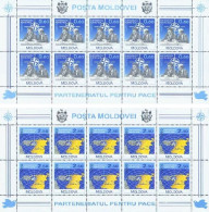 Moldova 1994 NATO Partnership For Peace Set Of 2 Sheetlets Mint - NAVO