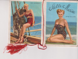 CALENDARIETTO DA BARBIERE  ATTRICI CINEMA   ACTRESS STELLE MARINE PIN UP  1955 - Grand Format : 1941-60