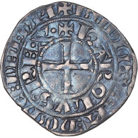 Monnaie, France, Charles IV, Maille Blanche, 1322-1328, TTB+, Argent - 1322-1328 Carlos IV El Hermoso