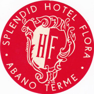 Italy Abano Terme Splendid Hotel Flora Vintage Luggage Label Sk2215 - Hotel Labels