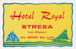 Italy Stresa Hotel Royal Vintage Luggage Label Sk2219 - Hotel Labels
