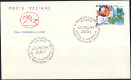 Europa CEPT 2001 Italie - Italy - Italien FDC1 Y&T N°2494 - Michel N°2762 - 0,41€ EUROPA - 2001