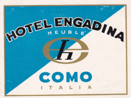 Italy Como Hotel Engadina Vintage Luggage Label Sk2240 - Hotel Labels