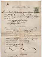 1872. CROATIA,ZAGREB SCHOOL REPORT,15 KRONA HUNGARY REVENUE STAMP,20 X 36cm - Diploma & School Reports