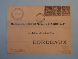 BT14 MARTINIQUE COL. GENERALES BELLE  LETTRE RARE  1887 ST PIERRE A BORDEAUX FRANCE   +N°54    +AFF. PLAISANT++++ - Covers & Documents