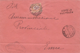 Italy - 1933 Cover Nicosia To Enna - 50c Postage Due Stamp - Postage Due