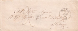 Italy - 1857 Cover Torino To Saluzzo - Ohne Zuordnung