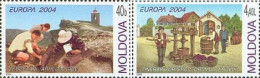 Moldova Moldavia 2004 Europa Vacation Set Of 2 Stamps Mint - 2004