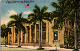 Florida Fort Myers Royal Palms And Open Air Post Office Curteich - Fort Myers