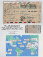 OCEANIE POLYNESIE FRANCAISE WW2 1941 TAHITI Air Mail Cover Par Avion > France Via New York Lisbonne CONTROLE CENSURE - Cartas & Documentos