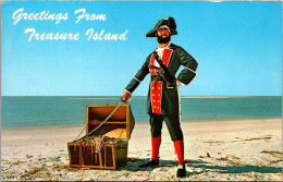 Florida Greetings From Treasure Island Long John Silver The Pirate 1974 - St Petersburg