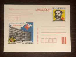 HUNGARY OFFICIAL CARD 1984 YEAR RED CROSS DUNANT HEALTH MEDICINE - Cartas & Documentos