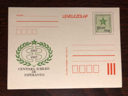 HUNGARY OFFICIAL CARD 1987 YEAR  ESPERANTO HEALTH MEDICINE - Covers & Documents