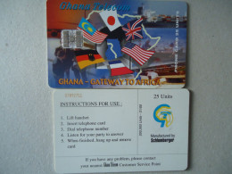 GHANA  USED PHONECARDS  ANNIVERSARIES   FLAG - Ghana