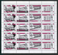 GB 1981 KWVR KEIGHLEY-WORTH VALLEY RAILWAY SHEETLET 20X20P  RAILWAY LETTER STAMPS NHM TRAINS CHURCH - Cinderella