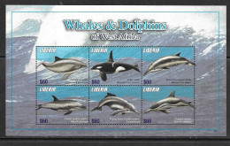 LIBERIA  2010 DAUPHINS ET BALEINES YVERT N°4547/52 NEUF MNH** - Dauphins