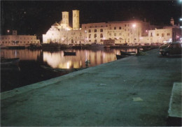 MOLFETTA DI NOTTE - BARI -  PORTO - DUOMO VECCHIO VISTO DAL MARE - Molfetta