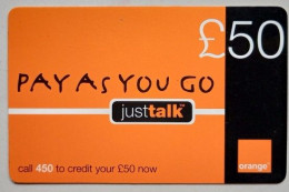 UK £50  " Just Talk - Pay As You Go " - Altri & Non Classificati