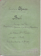 Ferme De La Chaise (St Mars La Jaille, Loire Atlantique) Bail Par Mme Vve Hamon Aux époux Brillet 1897 - Manuscripts