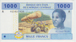 Central African States 1000 Francs 2002 Pick 407A UNC Gabon - Central African States