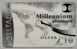 UK £10  Deltacom  Millennium Phonecard Silver - Altri & Non Classificati