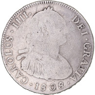 Monnaie, Bolivie, Charles IV, 4 Réales, 1808, Potosi, TB, Argent, KM:431.1 - Bolivia