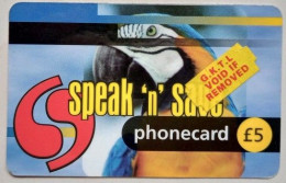 UK £5 " Speak And Save Phonecard " - Altri & Non Classificati
