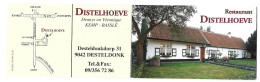 Desteldonk Restaurant Distelhoeve Visitekaartje - Visiting Cards