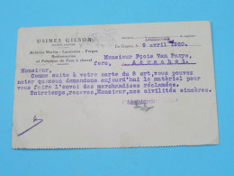 Usines GILSON La Croyère / Laminoirs ( See / Voir SCANS ) Carte Lettre - Anno 1920 > Aerschot ! - La Louvière