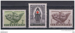 JUGOSLAVIA:  1952/53  BENEFICENZA  -  3  VAL. N. -  YV/TELL. 15//26 - Liefdadigheid