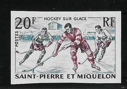 St Pierre Et Miquelon N°360 - Hockey Sur Glace - Non Dentelé - Neuf ** Sans Charnière - TB - Ongetande, Proeven & Plaatfouten